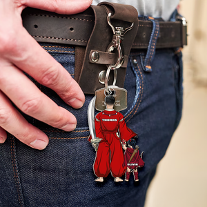 Demon Dad Keychain - Personalized Gifts For Dad 10qhhu020525pa-Homacus