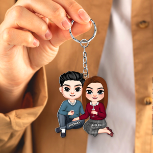 Personalized Gifts For Couple Keychain 13QHHU150125HH-Homacus