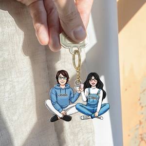 Personalized Gifts For Couple Keychain 03QHHU110125HH-Homacus