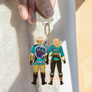 Personalized Gifts For Couple Keychain 05HUQH100124HG-Homacus