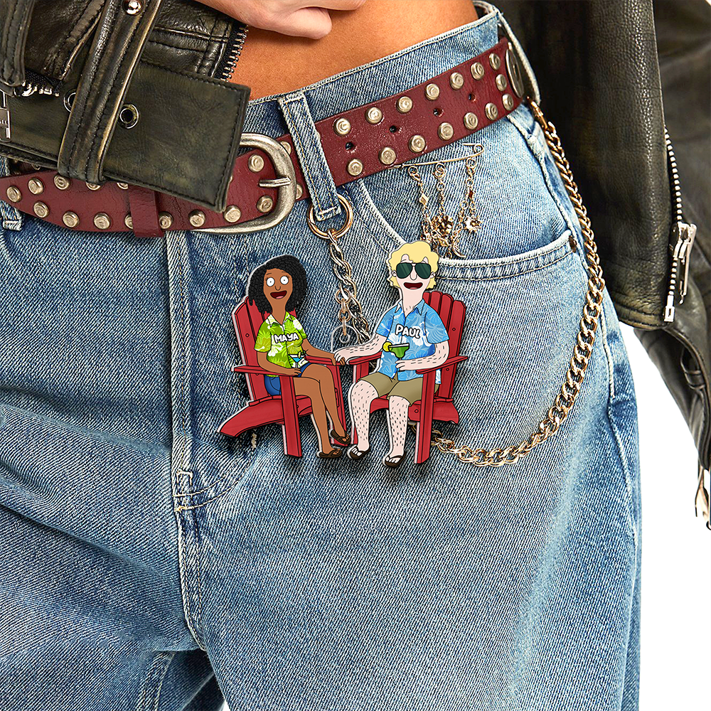 Personalized Gifts For Couple Keychain Cartoon Couple 01QHHU100225PA-Homacus