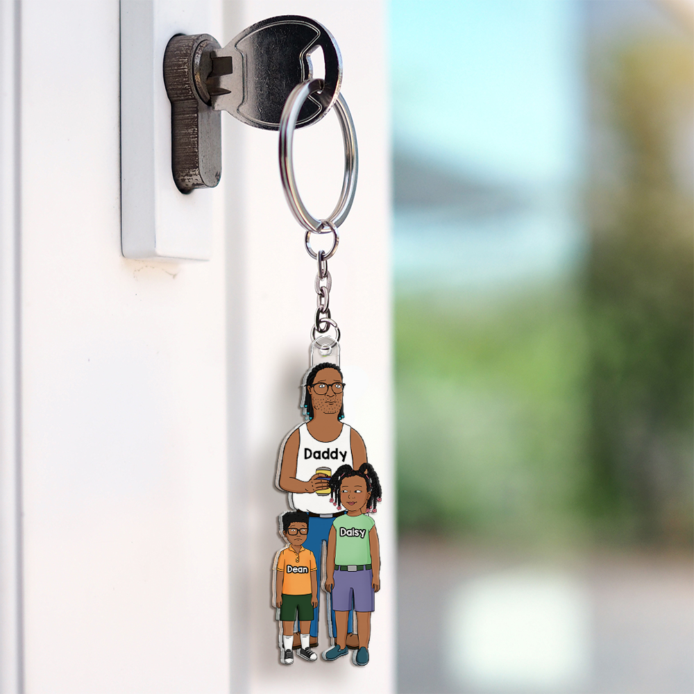 Funny Dad Acrylic Keychain - Personalized Gift For Dad 02QHHU210525HG-Homacus