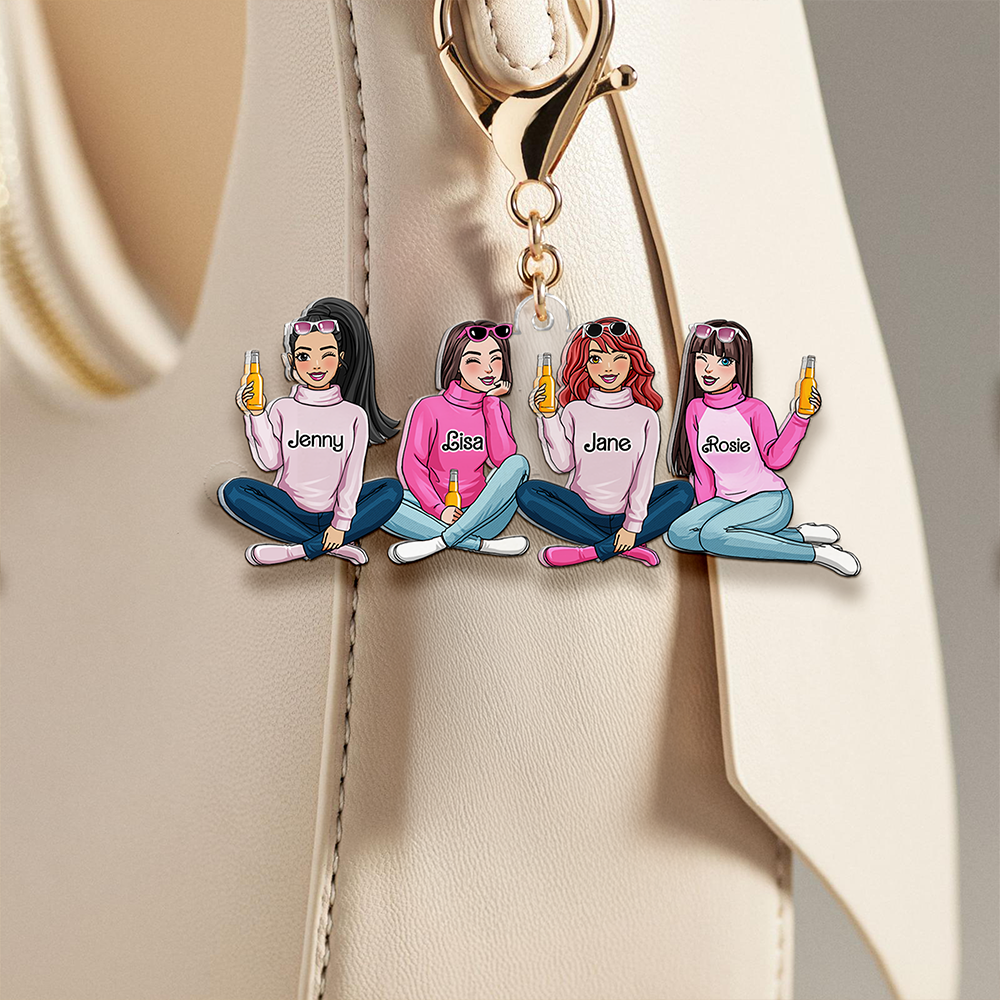 Personalized Gift For Besties Keychain Fashionable Girls 02QHHU070325HH-Homacus