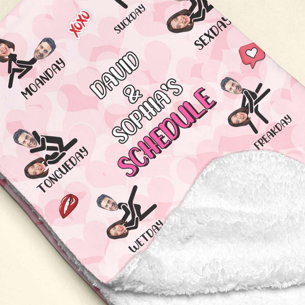 Personalized Custom Photo Gifts For Couple Blanket Naughty Couple 04TOMH181224-Homacus