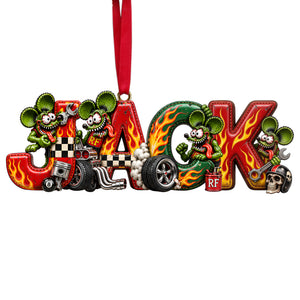 Vintage Speed Fans Name Art Ornament - Personalized Gift For Christmas 03PALU240926