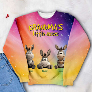 Personalized Gift For Grandma Shirt, Adorable Little Donkeys 01NALU190325-Homacus