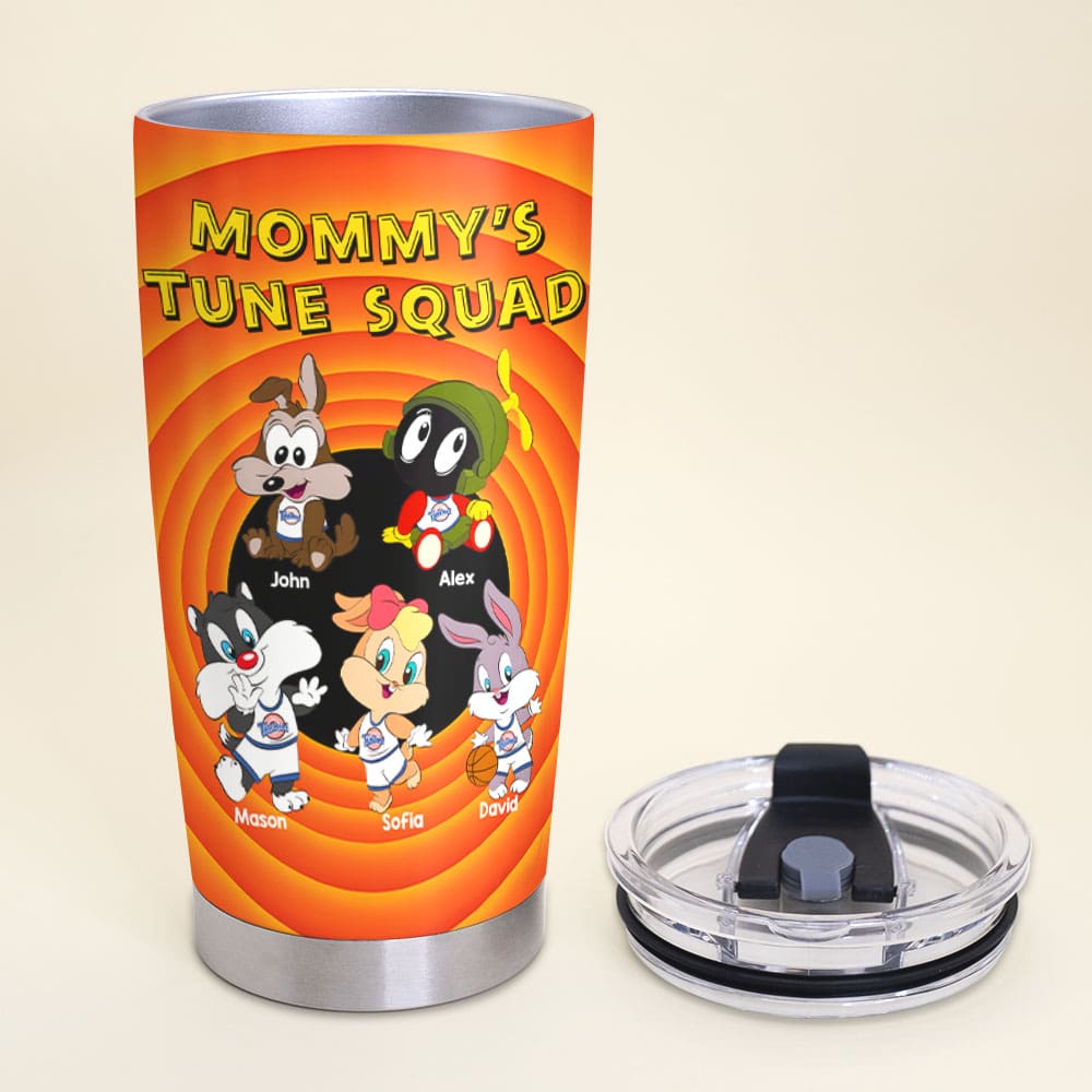 Personalized Gifts For Mom Tumbler 03kamh040225 Mommy's Tune Squad-Homacus
