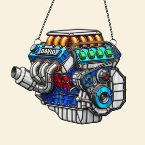 Custom Hot Rod Engine Personalized Gifts For Car Lovers Suncatcher Ornament 02ohtn080825-Homacus