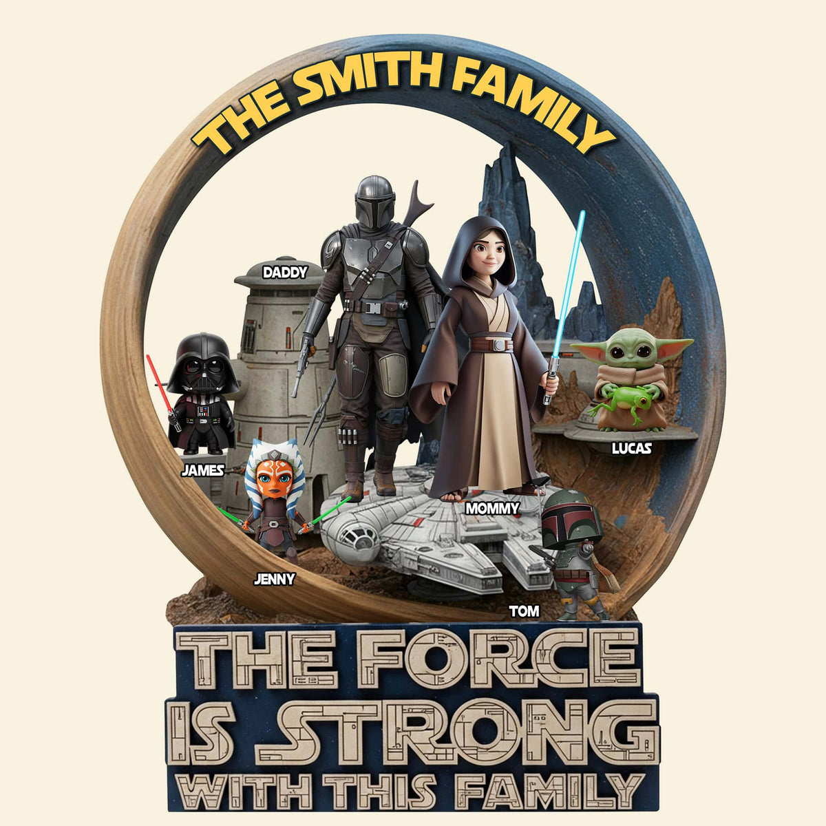 Family Galactic Troop Acrylic Plaque Personalized Gifts For Family 03qhtn210525-Homacus