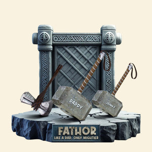 Personalized Gifts For Dad Plaque, Father Like A Dad Only Mightier 02qhtn110425-Homacus