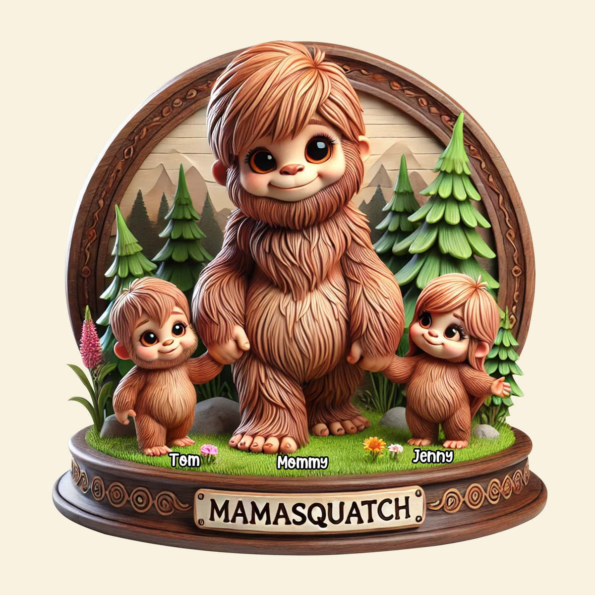 Personalized Gifts For Mom Big Foot Plaque Mamasquatch 04katn150425-Homacus