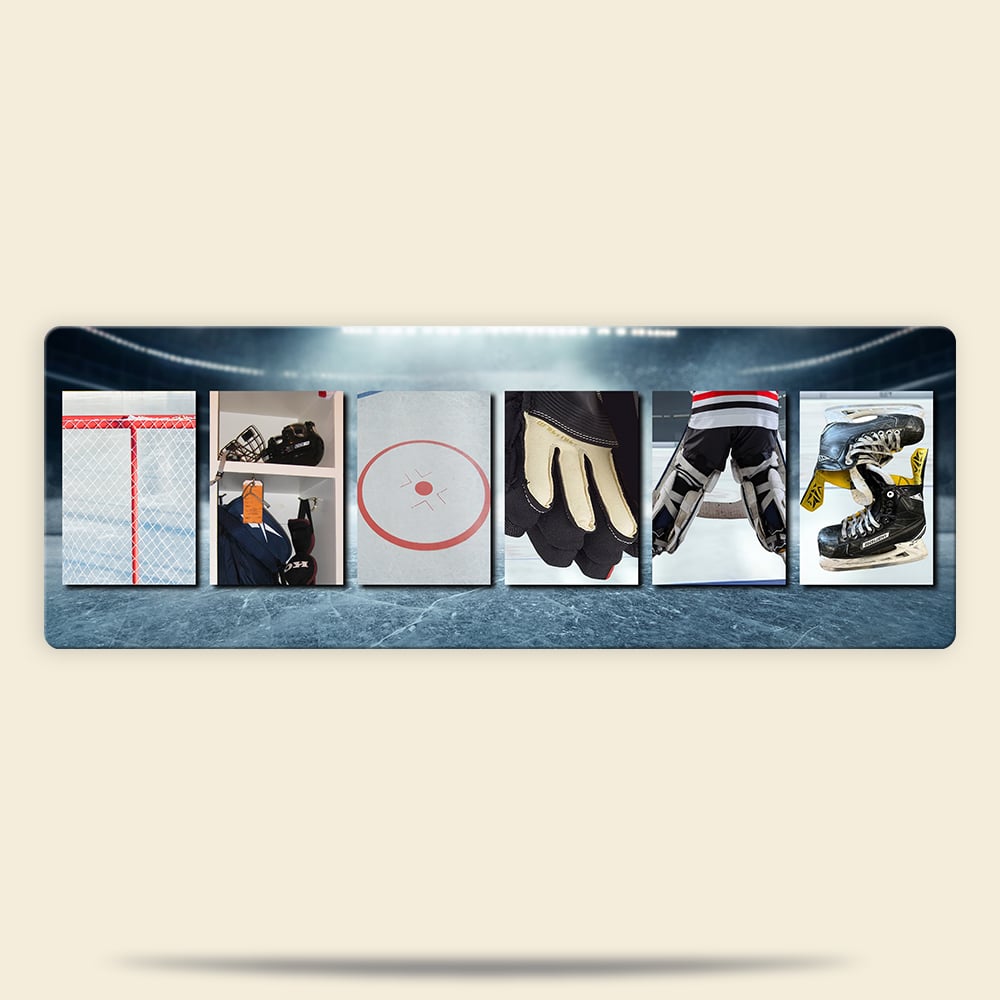 Personalized Gifts For Ice Hockey Lovers Name Art Metal Sign-Homacus
