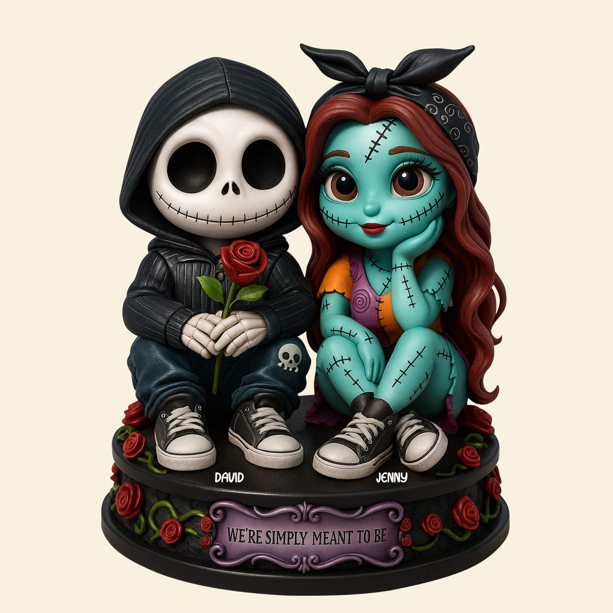 Horror Couple Plaque - Personalized Gifts For Couple 01totn020625-Homacus