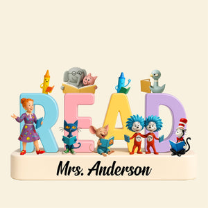 Cartoon Teacher Plaque - Personalized Gifts For Teacher 05natn270525-Homacus