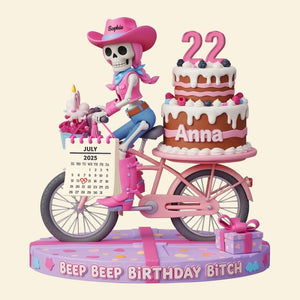 Personalized Birthday Gifts For Friend Acrylic Plaque, Funny Cowgirl Skull 04tgtn230625-Homacus