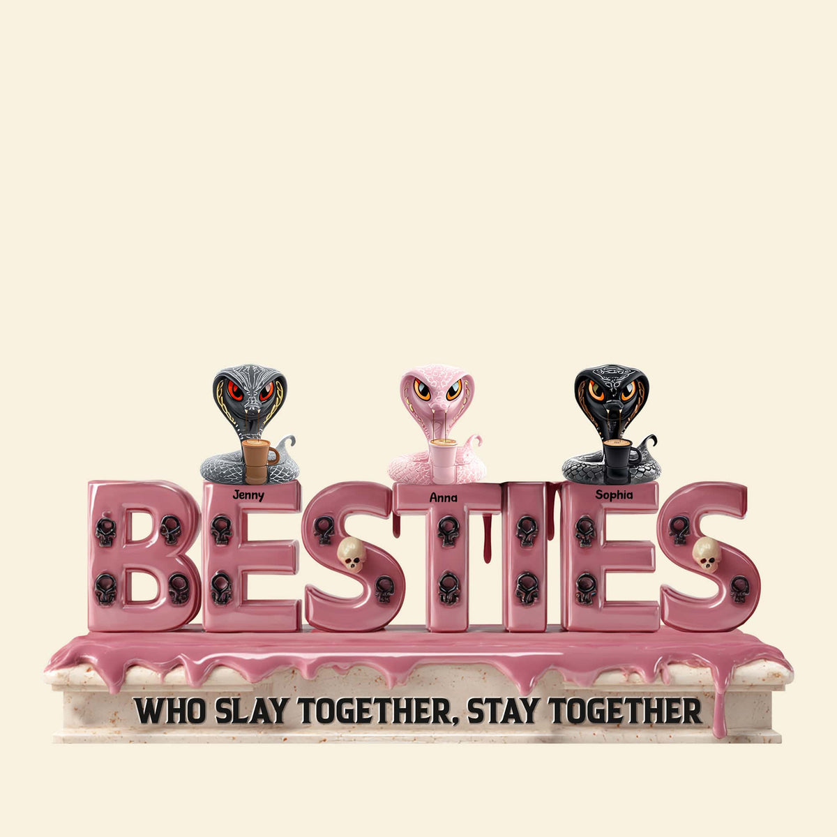 Slaying Snake Acrylic Plaque Personalized Funny Gifts For Besties 03tgtn200525-Homacus