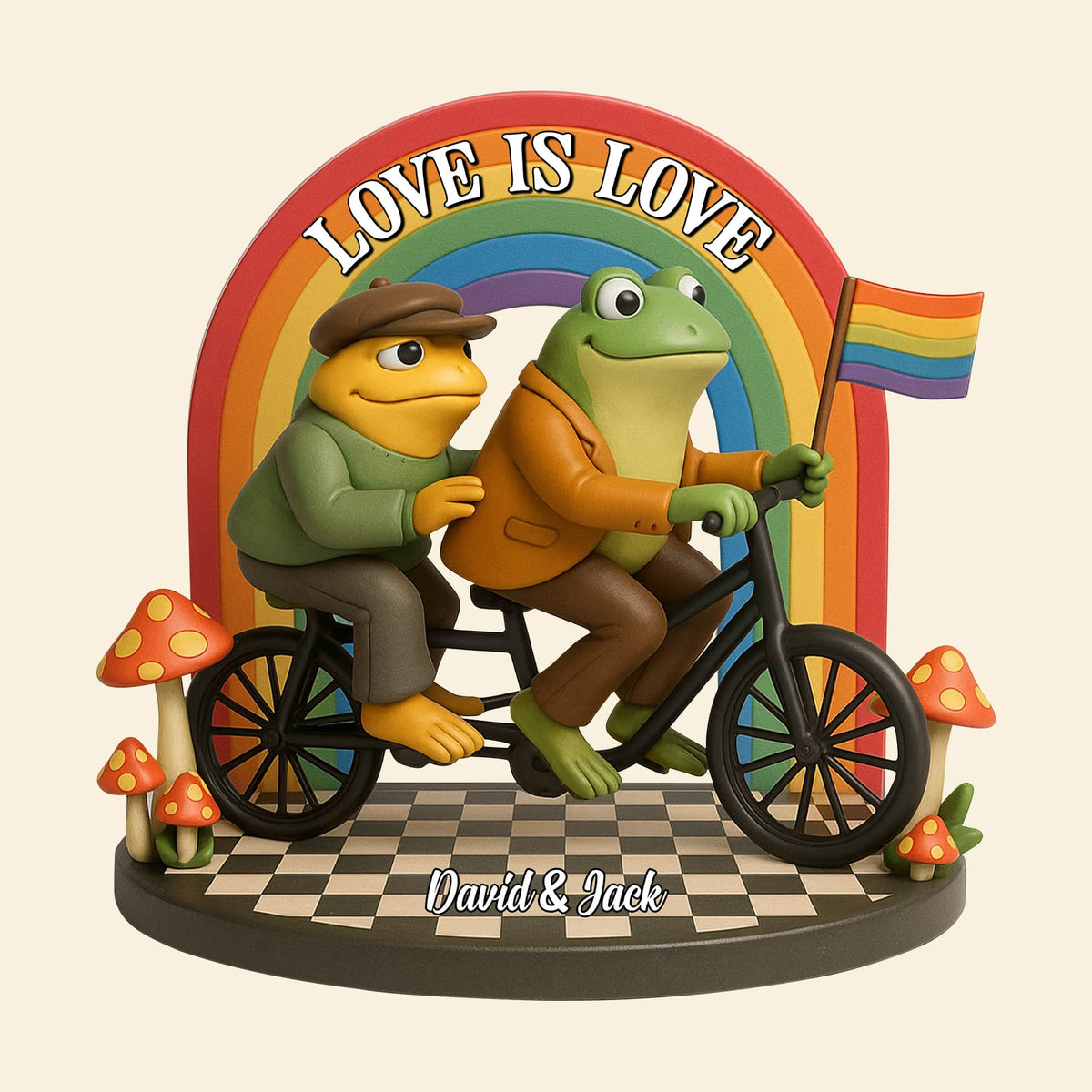 LGBT Frog Couple Plaque - Personalized Gifts For Couple 03natn280525-Homacus