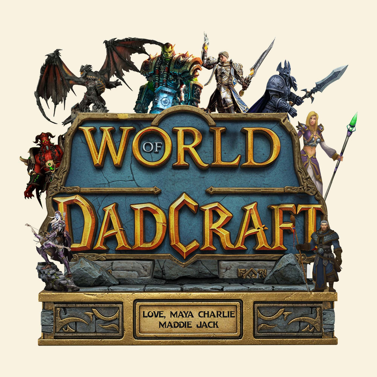 Dadcraft Acrylic Plaque Personalized Christmas Gifts For Gamer Dad 02qhtn090525-Homacus