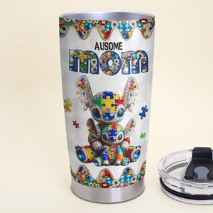Personalized Gifts For Autism Mom Tumbler 01tgtn220325 Ausome Mom-Homacus