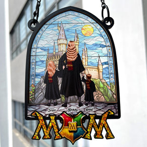 Personalized Gifts For Mom Window Hanging Suncatcher Ornament Mother's Day Wizard Mom 04HULU270325TM-Homacus