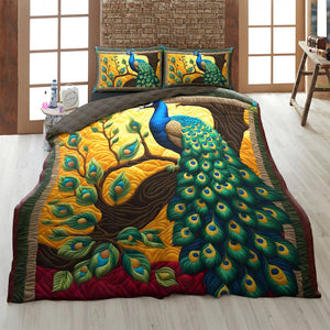Personalized Gifts For Peacock Quilt Bed Set 04huti210125-Homacus