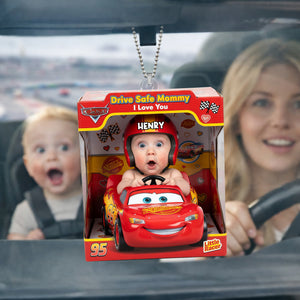 Drive Safe Mommy Car Car Ornament - Custom Photo Gifts For Mom Car Ornament 02NALU250326-Homacus
