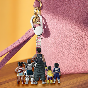 Personalized Gifts For Mom Keychain Anime Mom And Kids 03QHHU200225HH-Homacus
