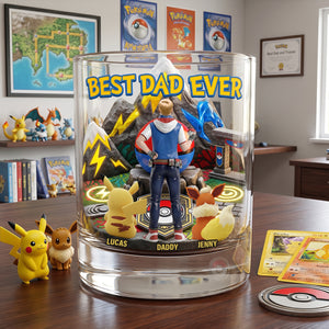 The Best Dad Of Little Trainers Round Glass - Personalized Gifts For Dads 04OHTN240426-Homacus