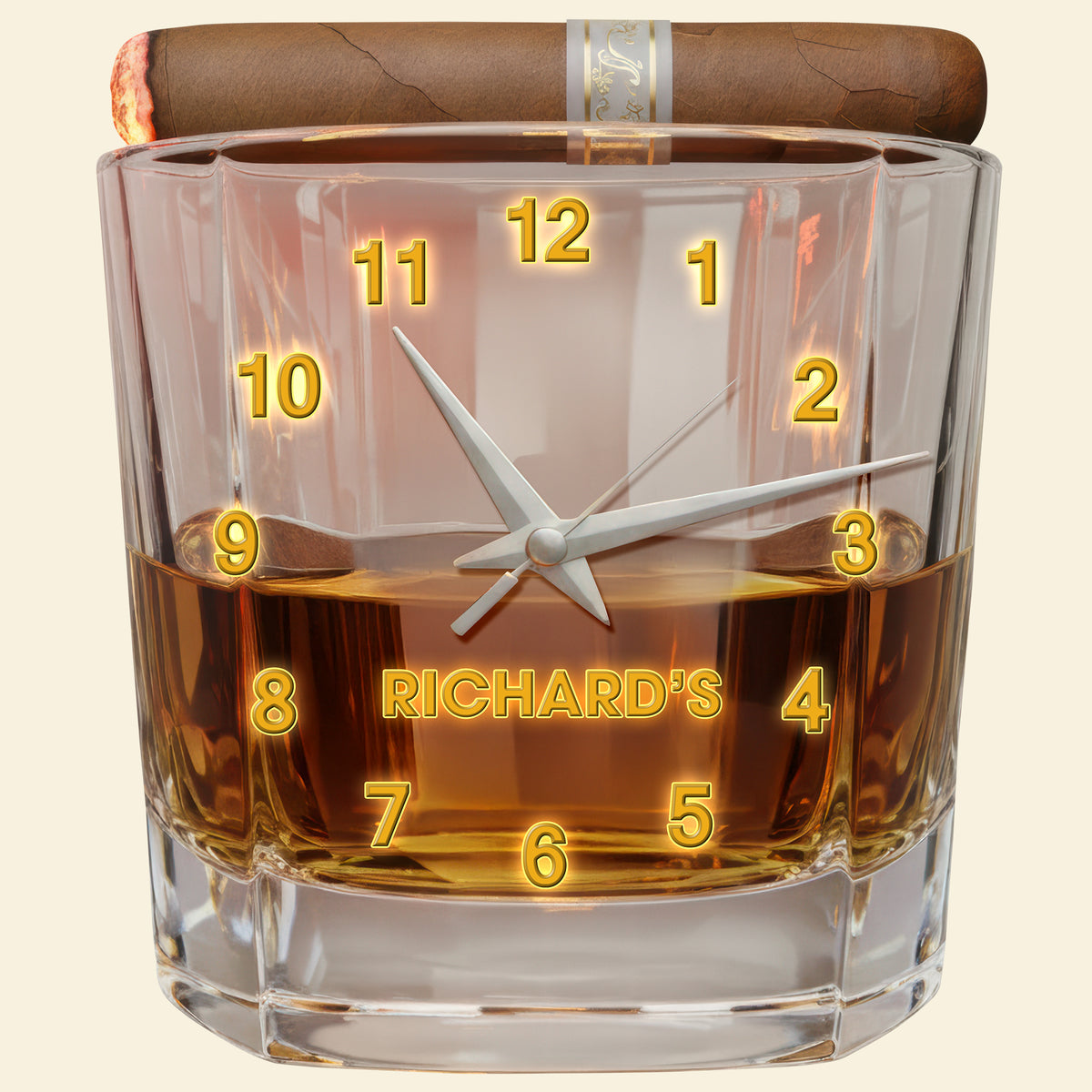 Drink Glass Acrylic Hanging Wall Clock - Personalized Gifts For Drinking Lovers 02hyqn251225-Homacus