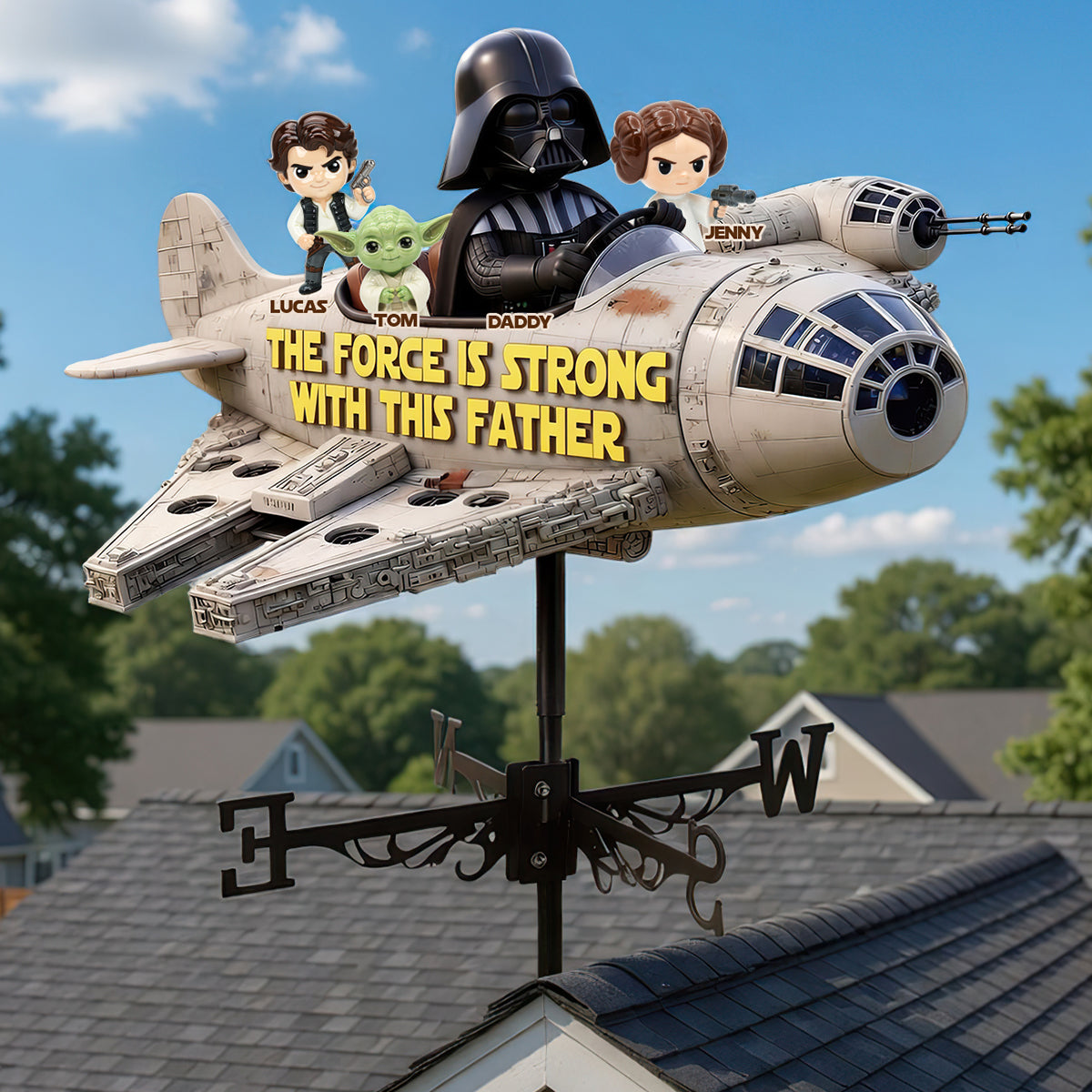 Futuristic Dad Metal Weather Vane - Personalized Gifts For Dads 04OHDT120526-Homacus