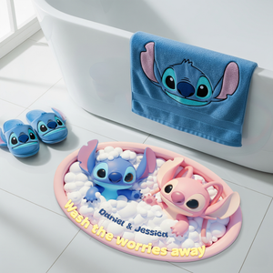 Tropical Alien Couple Doormat - Personalized Gifts For Couple 04PLU140825-Homacus