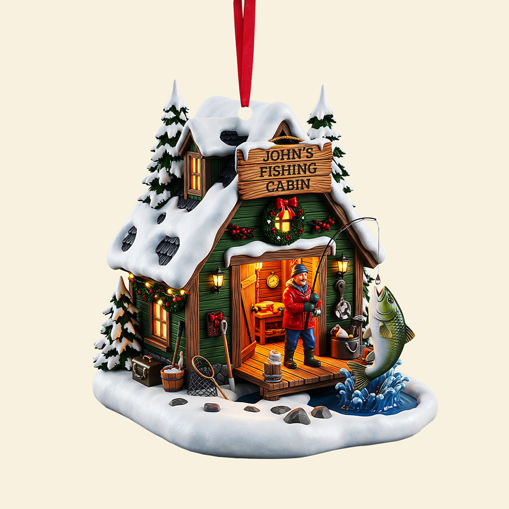 Fishing Man Ornament - Personalized Gifts For Fishing Lovers 03ohta140825-Homacus