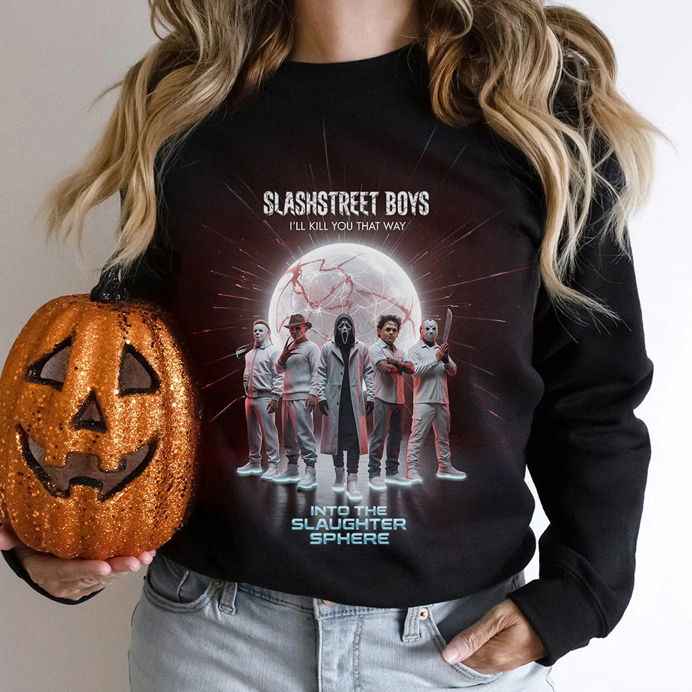 Slasher Boy Band Shirt, Halloween Gifts For Horror Fans 03qhdt230825-Homacus