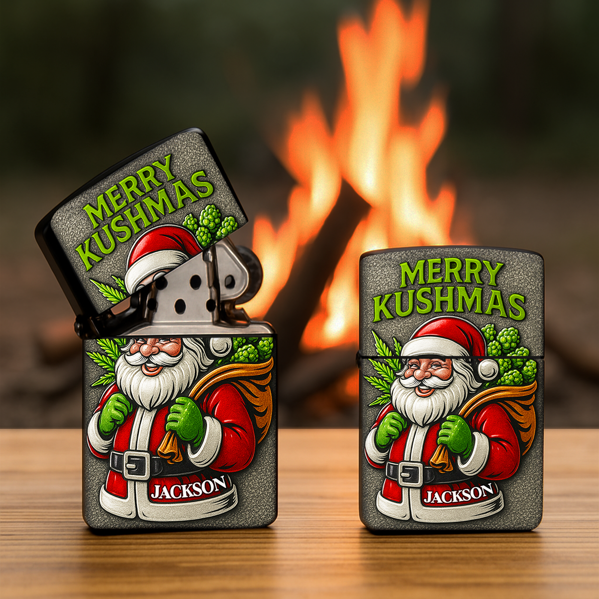 Merry Kushmas - Santa Claus Lighter - Personalized Christmas Gift For Stoners-Homacus