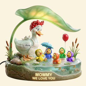 Mother Duck And Little Ducks Acrylic Light Box - Personalized Gifts For Mom 03patn280226-Homacus