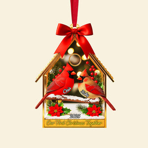 Couple Cardinal Christmas Ornament - Personalized Gifts For Couple 02pgta080925-Homacus