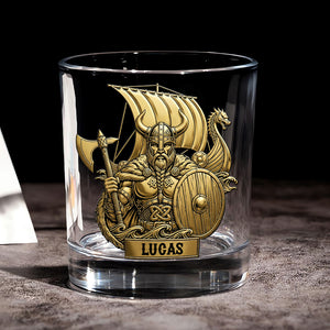 True Warriors Whiskey Glass Personalized Viking Gifts 03NATN050825-Homacus