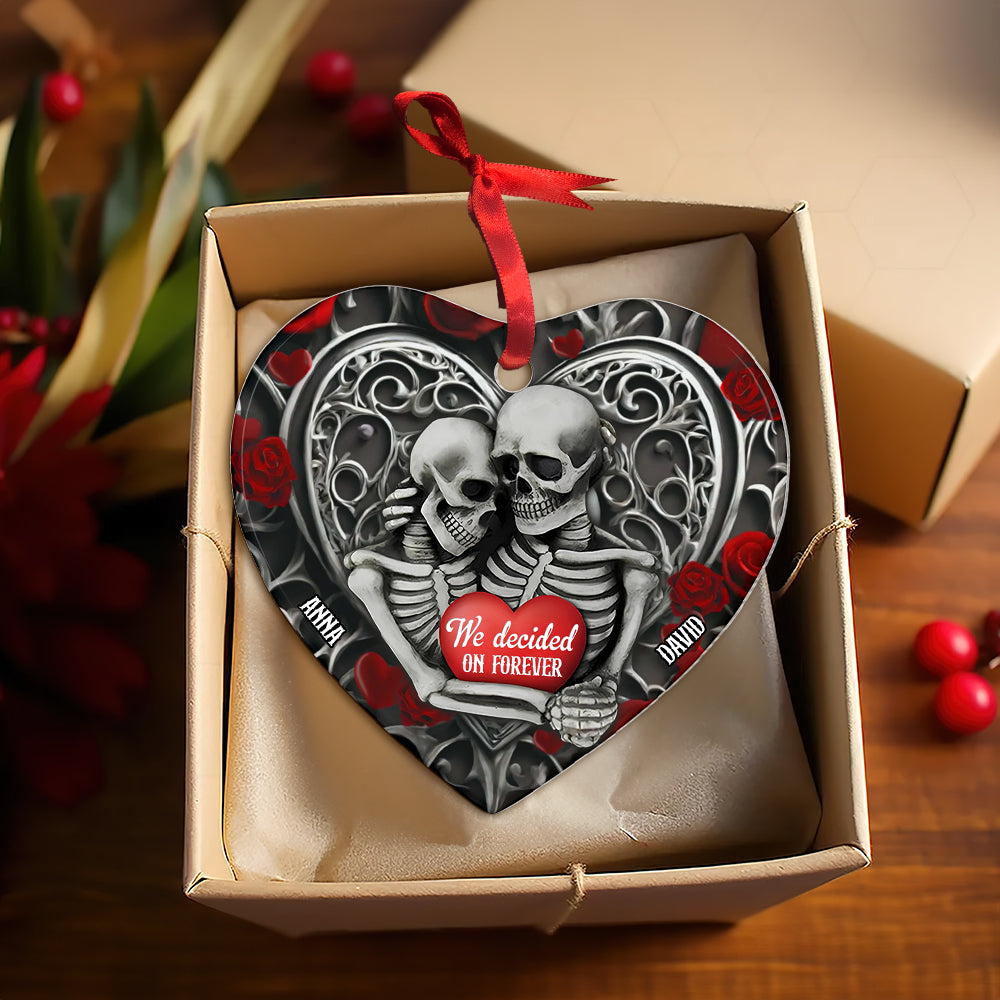 Personalized Christmas Gift For Couple Ornament Skeleton Couple 02OHTN041124-Homacus