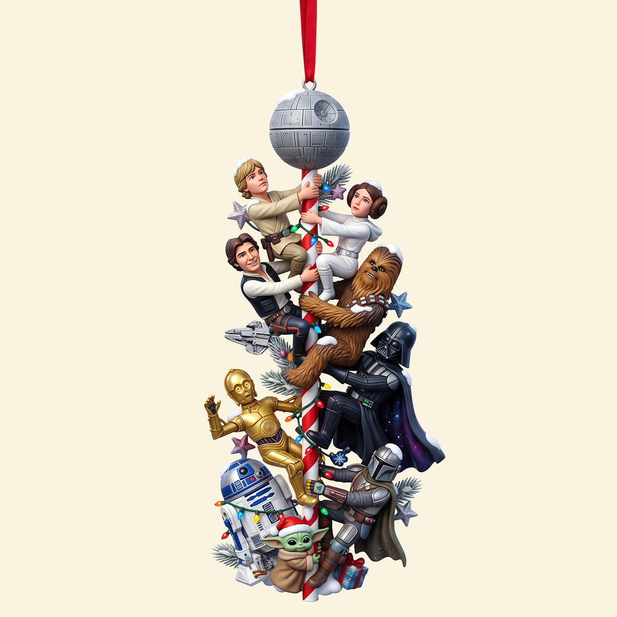 Funny Climbing Cosmic Characters Christmas Ornament - Personalized Gifts For Movie Lovers 04natn120926-Homacus