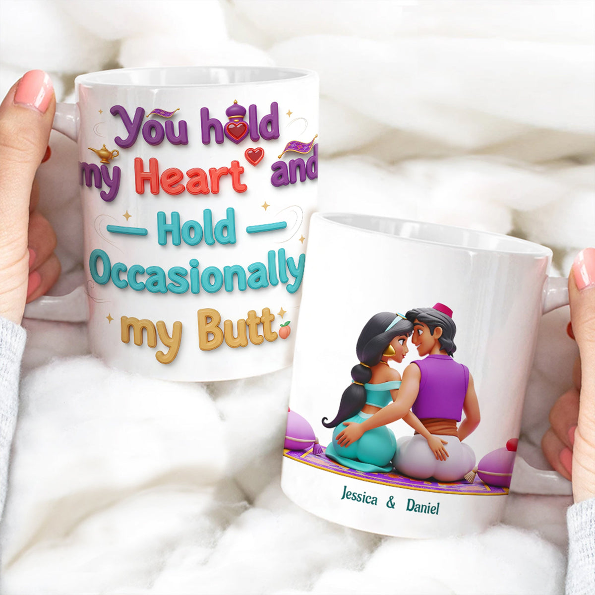 Moonlight Couple Coffee Mug - Personalized Gifts For Couple 03OHLU210625-Homacus