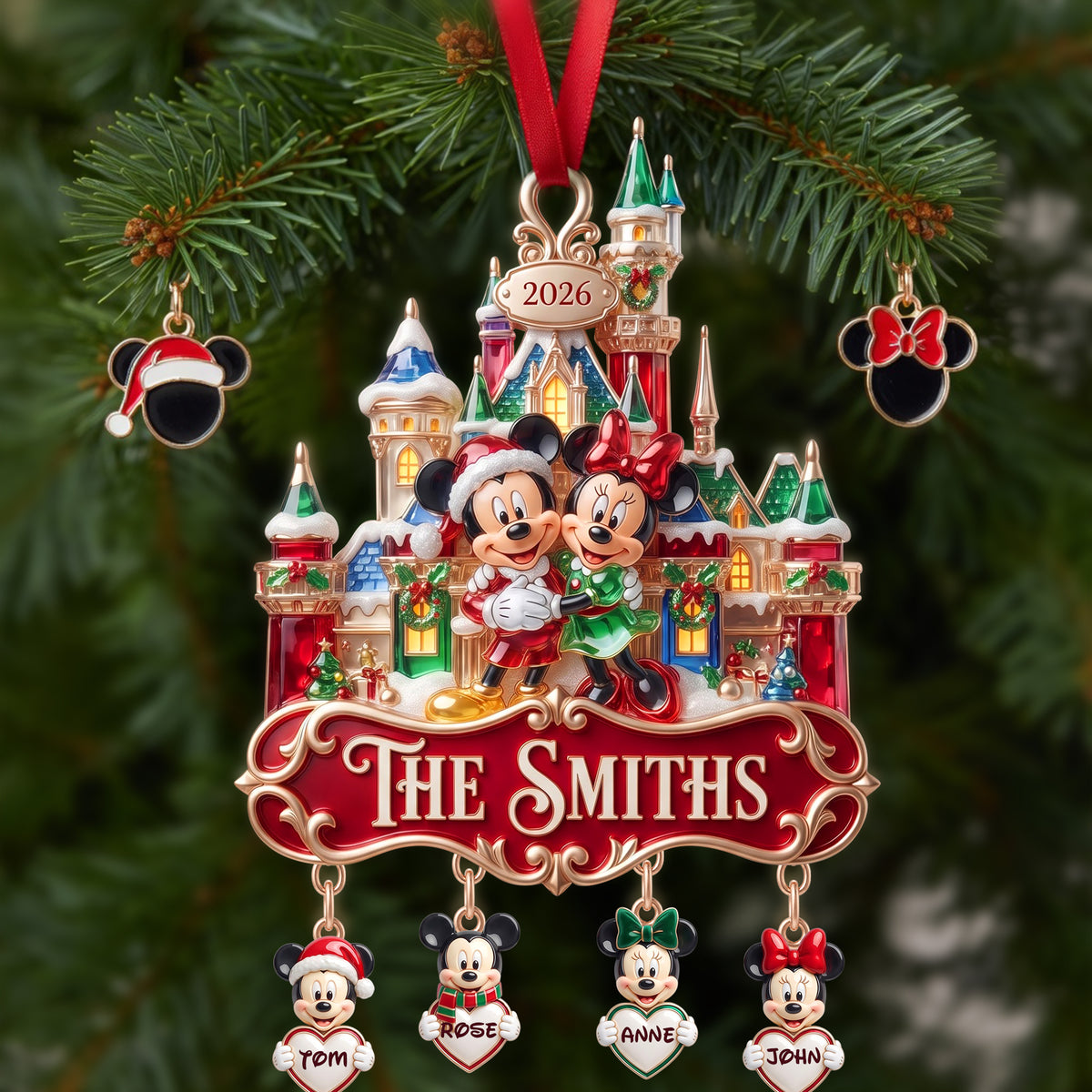 Snow Castle Family Ornament - Personalized Christmas Gifts For Family 05TYLU150826