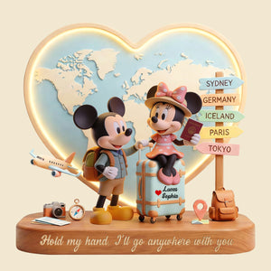 Wherever With You Acrylic Plaque - Personalized Gifts For Travel Lover 05PATN100226-Homacus
