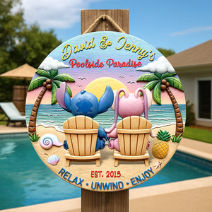 Cute Monster Couple Wood Sign - Personalized Gifts For Couple 01naqn060625-Homacus