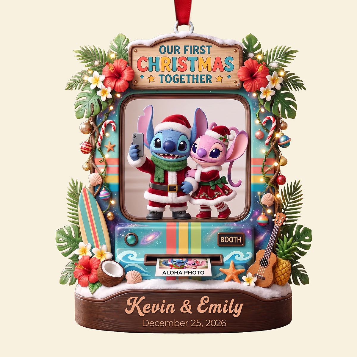Our First Christmas Together Ornament - Personalized Gifts For Couple 05tota010826-Homacus