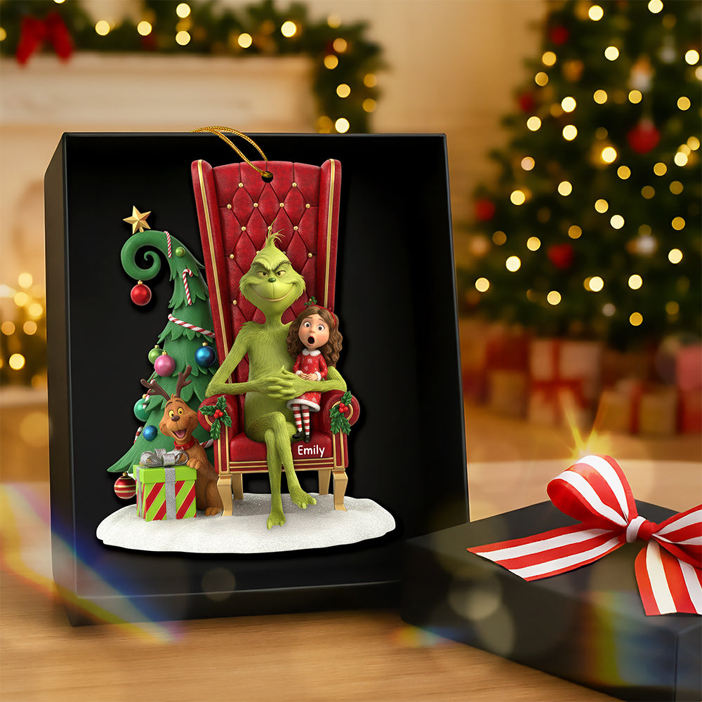 Funny Green Monster Christmas Ornament - Custom Photo Gifts For Kids 03ohqn230925-Homacus