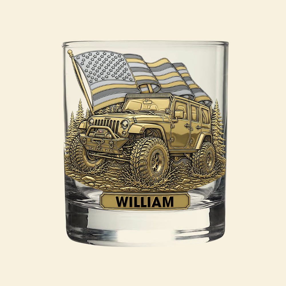 Trail Rider Whiskey Glass - Personalized Gifts For Off-road Lovers 04naqn010825-Homacus