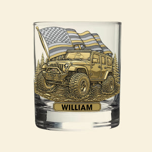 Trail Rider Whiskey Glass - Personalized Gifts For Off-road Lovers 04naqn010825-Homacus