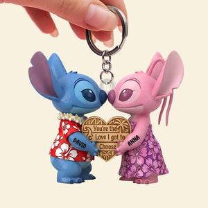 Kissing Couple Acrylic Keychain - Personalized Gifts For Couples 05TOTN251125-Homacus