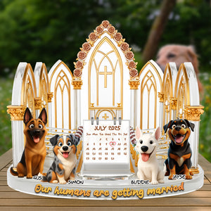 Engagement Acrylic Plaque - Personalized Gifts For Dog Lovers 01TGLU280625-Homacus