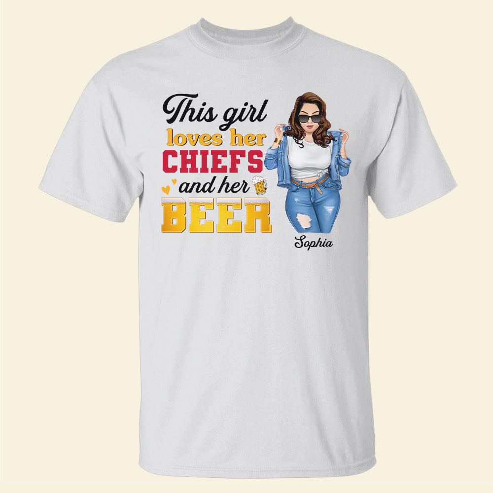 Custom Team Logo Gifts For Football Fan Shirt 03BHTN010223TM American Football Girl-Homacus